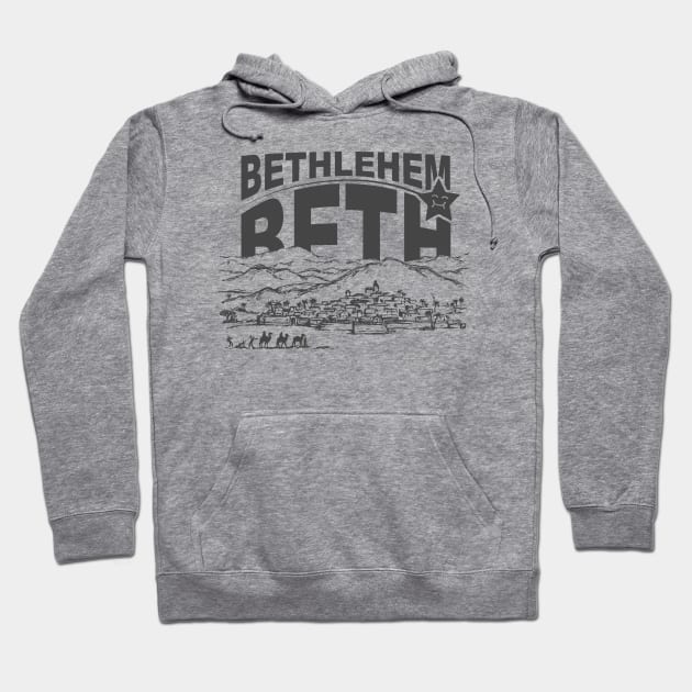 Bethlehem Beth Black Hoodie by J4Designs